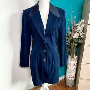 Alyn Paige Navy Blue Blazer with Satin Collar S